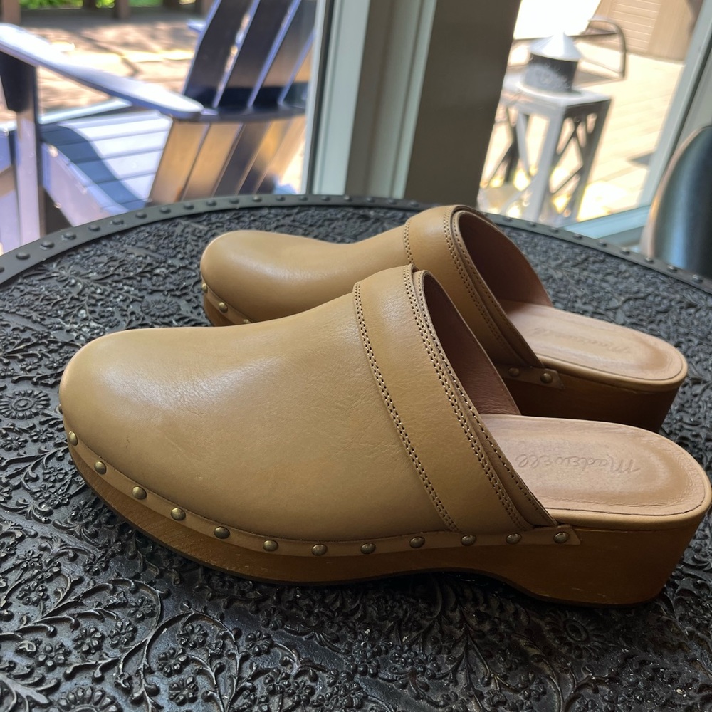 MADEWELL THE CECILY CLOG OILED LEATHER IN DRIED STRAW 9.5 - Picture 5 of 9